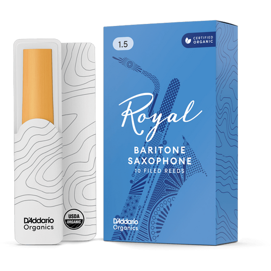 Royal by D'Addario Baritone Saxophone Reeds – Strength 1.5 (10 Pack)