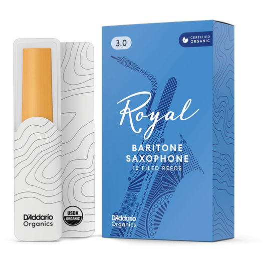 Royal by D'Addario Baritone Saxophone Reeds – Strength 3.0 (10 Pack)