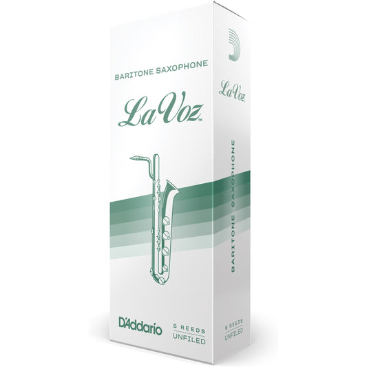 La Voz Baritone Saxophone Reeds, Medium Soft, 5 Pack