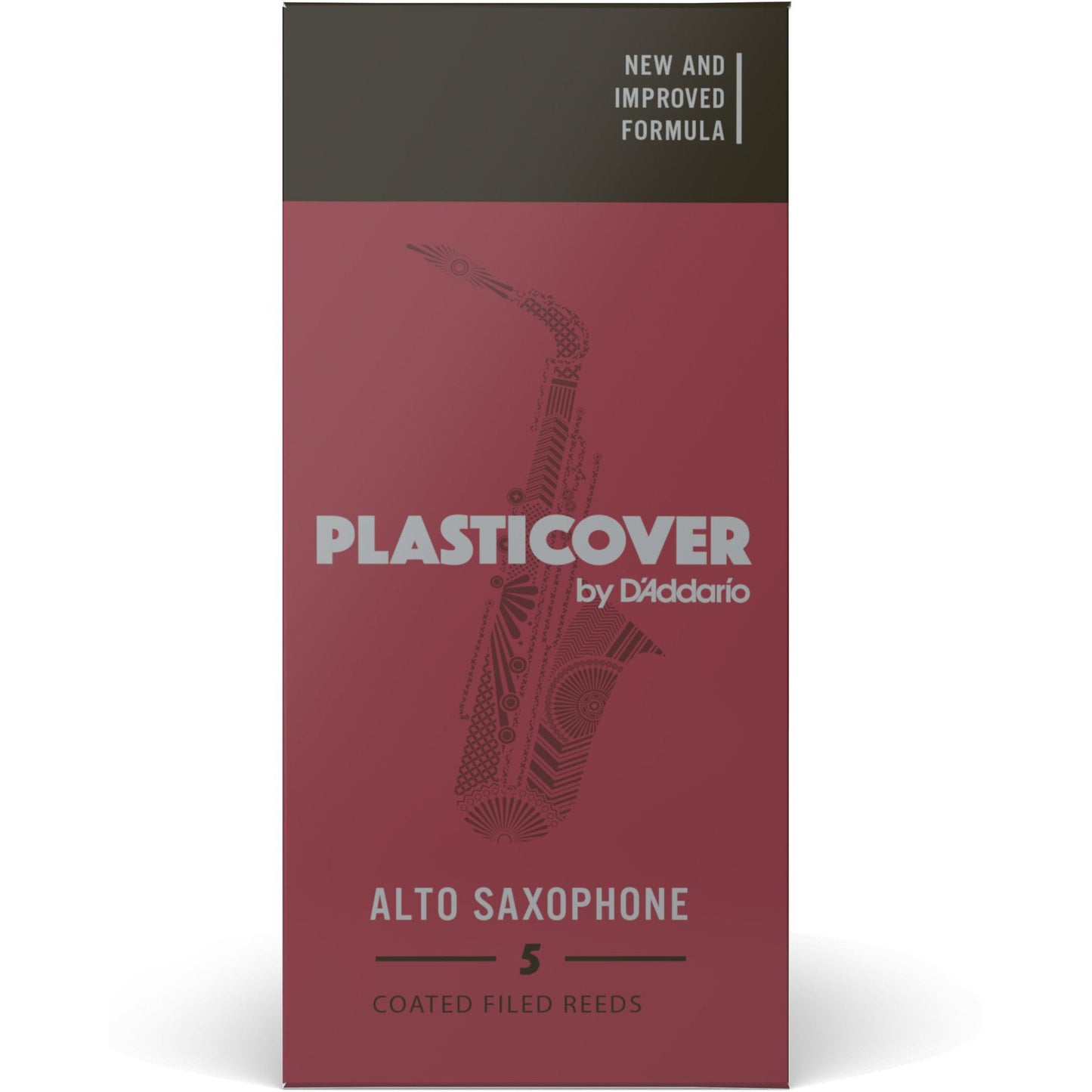 Plasticover by D'Addario Alto Sax Reeds, Strength 1, 5-Pack