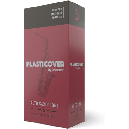 Plasticover by D'Addario Alto Sax Reeds, Strength 1, 5-Pack