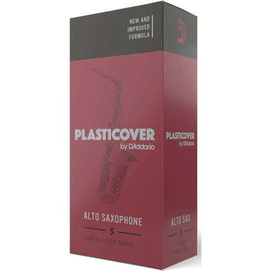 Plasticover by D'Addario Alto Saxophone Reeds – Strength 2.0 (5 Pack)