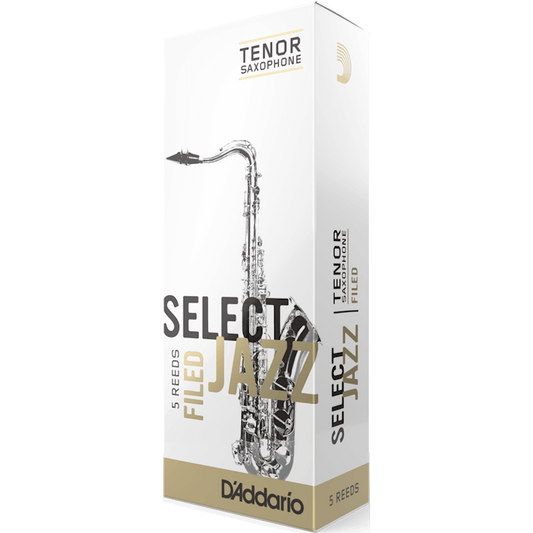 D'Addario Select Jazz Filed Tenor Saxophone Reeds – Strength 2.0 Hard (5 Pack)