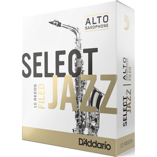 D'Addario Select Jazz Filed Alto Saxophone Reeds – Strength 3.0 Soft (10 Pack)