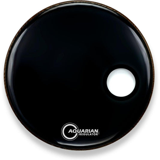 Aquarian Regulator RSM Offset Hole – Resonant Drumhead – Gloss Black – 22″ (RSM22BK)