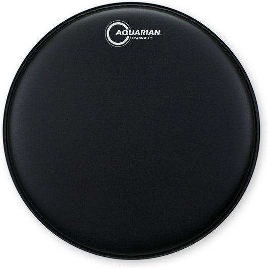 Aquarian Response 2 – Batter Drumhead – Black Texture Coated (Multipack) – 10″, 12″, 16″ (TCRSP2-C)