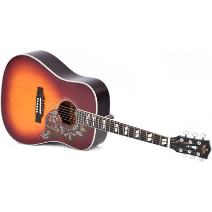 Sigma SDM-SG5 Dreadnought Acoustic Guitar All Solid Sitka Spruce Top and Mahogany Back and Sides - Autumn Burst - Gloss