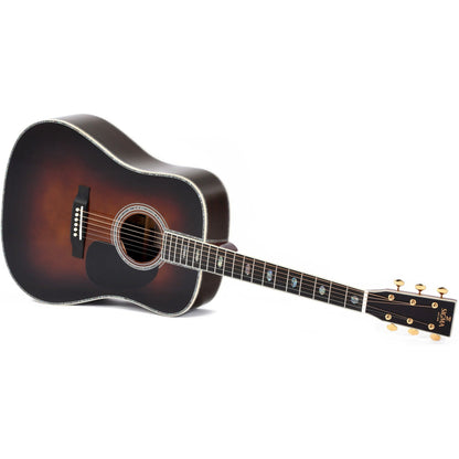 Sigma SDR-45-SB Dreadnought Acoustic Guitar All Solid Sitka Spruce Top and Rosewood Back and Sides - Style 45 Sunburst Gloss