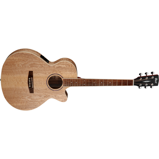 Cort SFX-AB Ash Burl Natural Small Body Cutaway Acoustic Guitar