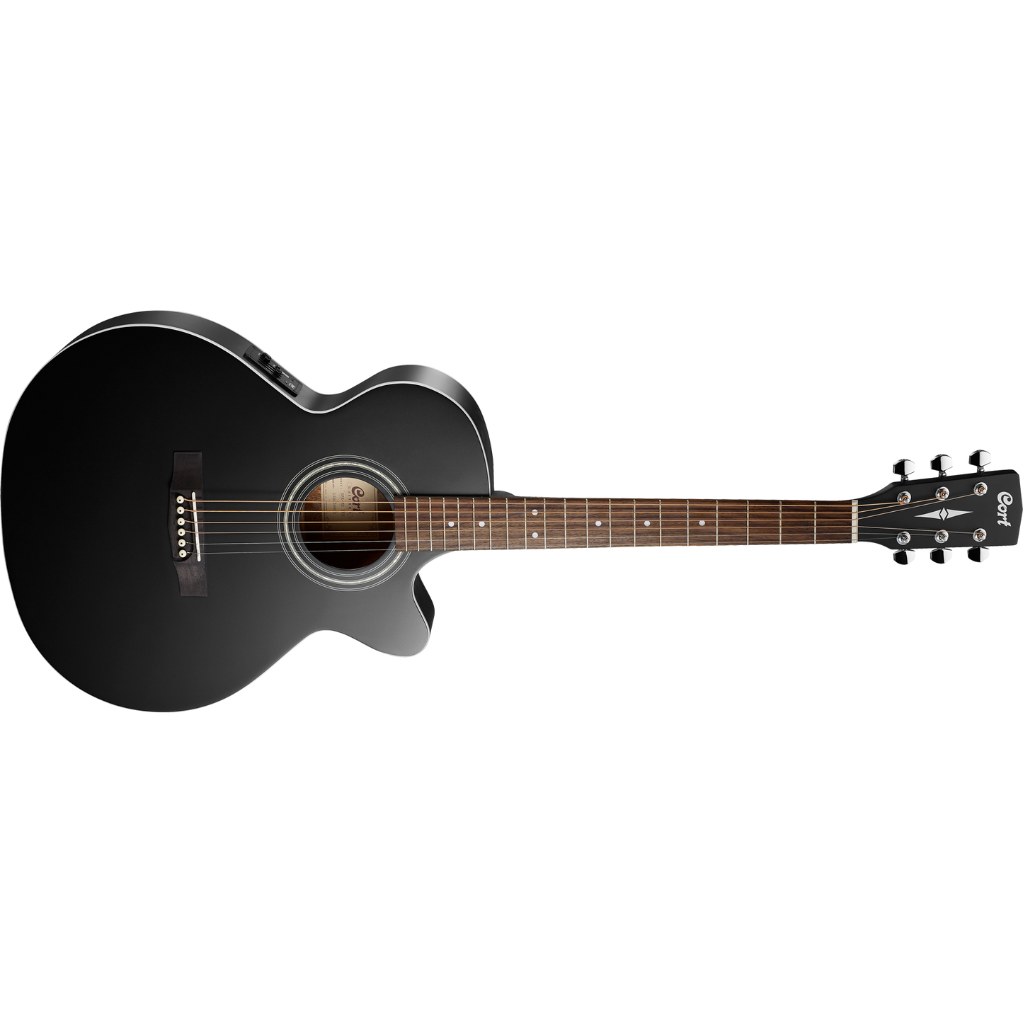 Cort SFX-ME Open Pore Black Small Body Cutaway Acoustic Guitar