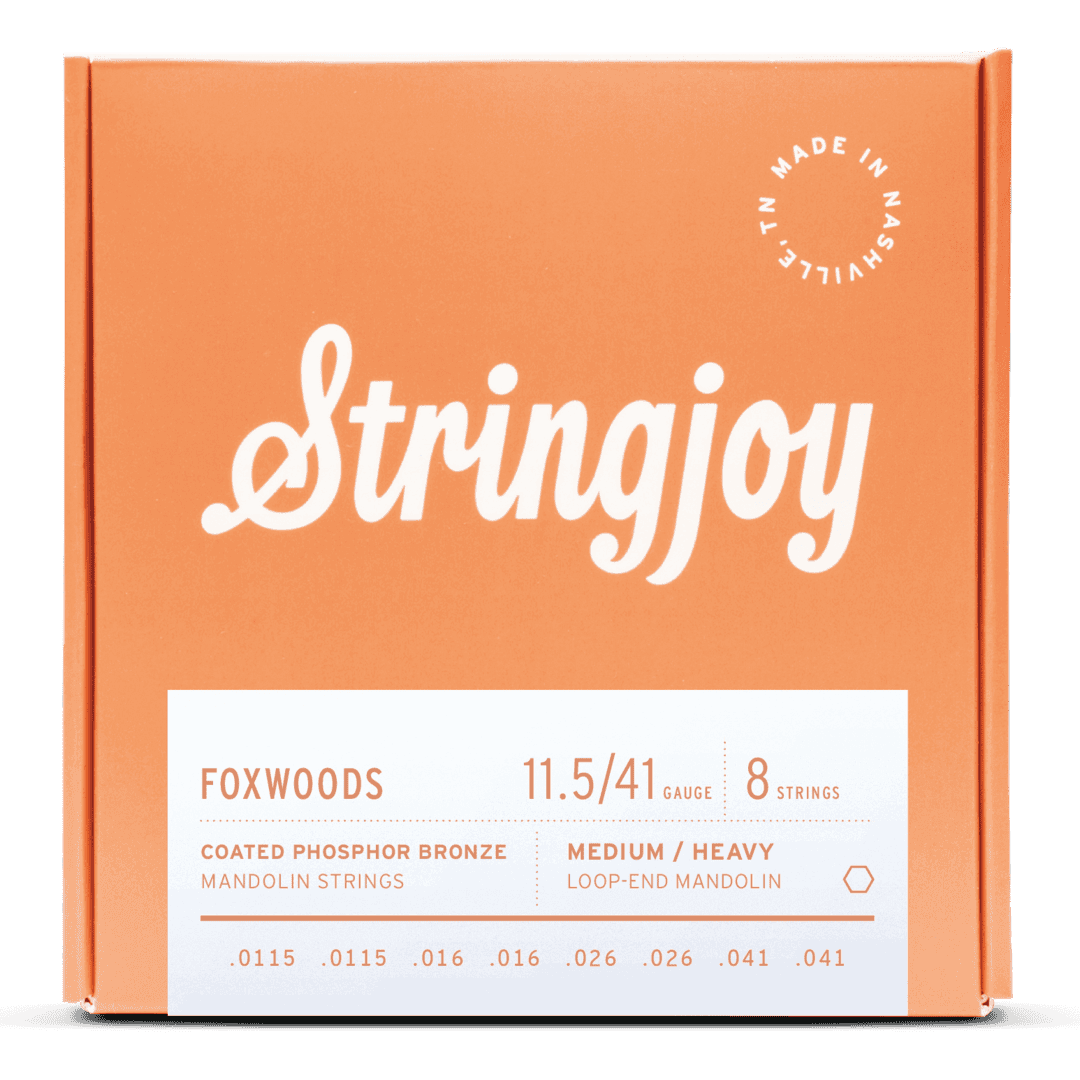 Stringjoy Foxwoods | Medium / Heavy Gauge (11.5-41) Coated Phosphor Bronze Mandolin Strings