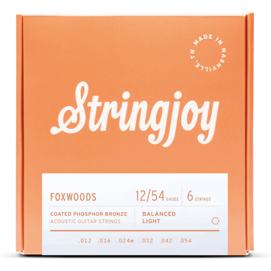 Stringjoy Foxwoods | Light Gauge (12-54) Coated Phosphor Bronze Acoustic Guitar Strings