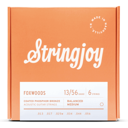 Stringjoy Foxwoods | Medium Gauge (13-56) Coated Phosphor Bronze Acoustic Guitar Strings