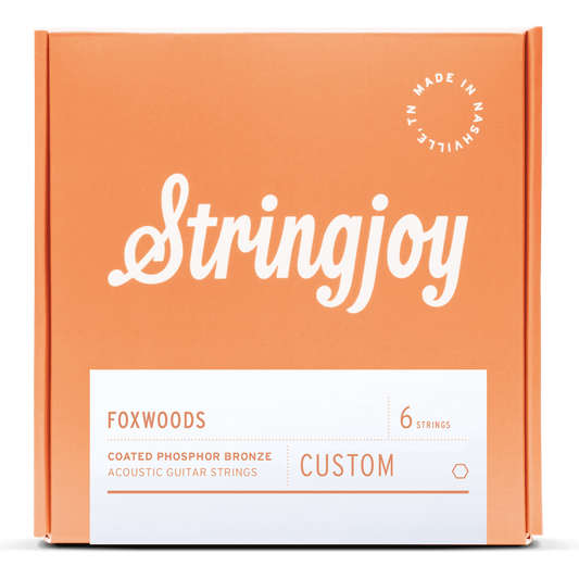 Stringjoy Foxwoods | Custom 6 String Coated Phosphor Bronze Acoustic Guitar Strings