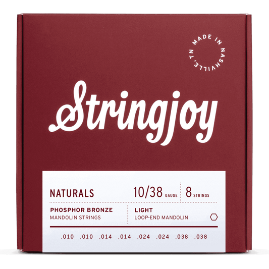 Stringjoy Naturals | Light Gauge (10-38) Phosphor Bronze Mandolin Strings