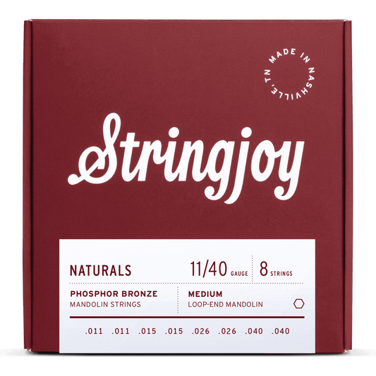 Stringjoy Naturals | Medium Gauge (11-40) Phosphor Bronze Mandolin Strings