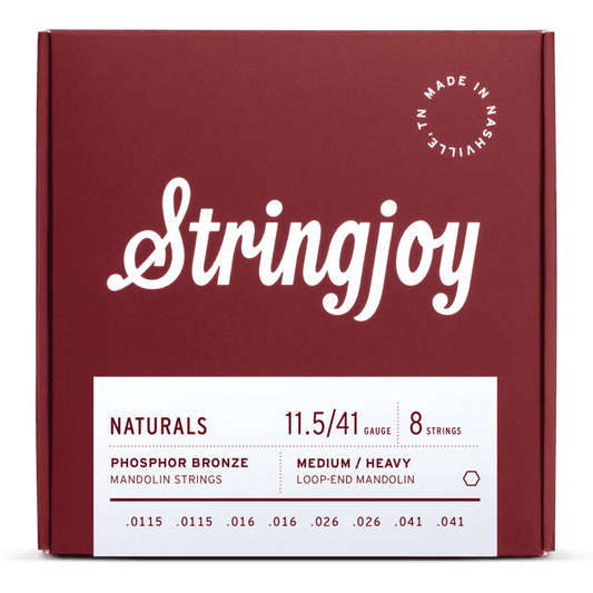 Stringjoy Naturals | Medium / Heavy Gauge (11.5-41) Phosphor Bronze Mandolin Strings