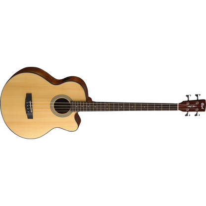 Cort SJB5F Satin Natural 4 String Jumbo Acoustic Bass Guitar