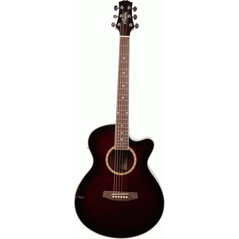 Ashton SL29CEQWRS Slimline Acoustic Guitar with Cutaway and EQ