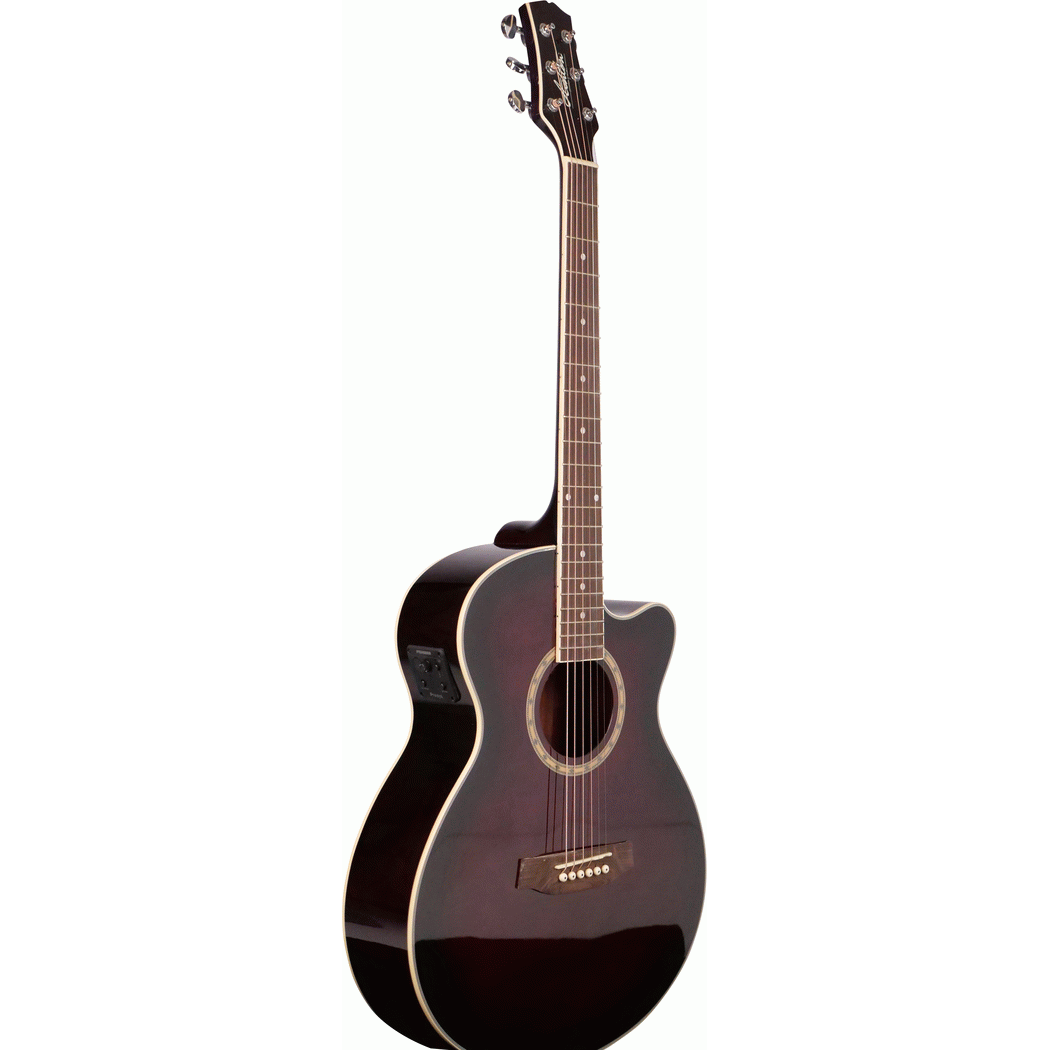 Ashton SL29CEQWRS Slimline Acoustic Guitar with Cutaway and EQ