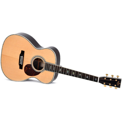 Sigma SOMR-45 OM Acoustic Guitar All Solid Spruce Top and Rosewood Back and Sides - Style 45 Inlay - Gloss