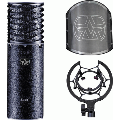 Aston Microphones Spirit Black Bundle Production Kit with Pop Filter and Shock Mount