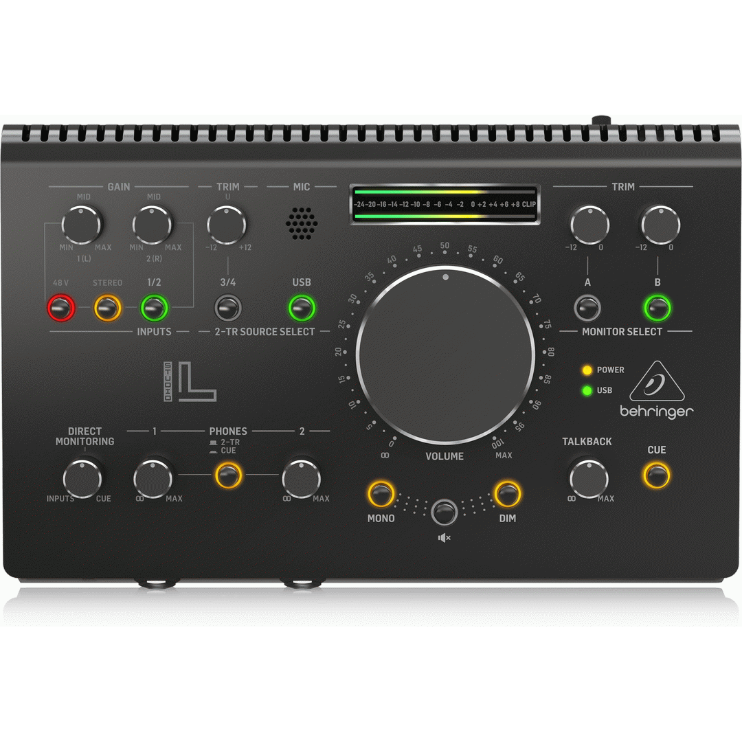 Behringer STUDIOL High-End Studio Control and Communication Center with Midas Preamps, 192 kHz 2x2 USB Audio Interface and VCA Stereo Tracking