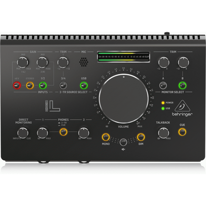 Behringer STUDIOL High-End Studio Control and Communication Center with Midas Preamps, 192 kHz 2x2 USB Audio Interface and VCA Stereo Tracking