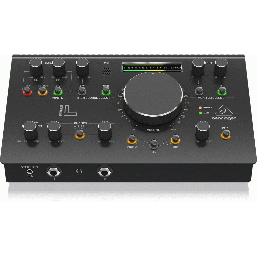 Behringer STUDIOL High-End Studio Control and Communication Center with Midas Preamps, 192 kHz 2x2 USB Audio Interface and VCA Stereo Tracking