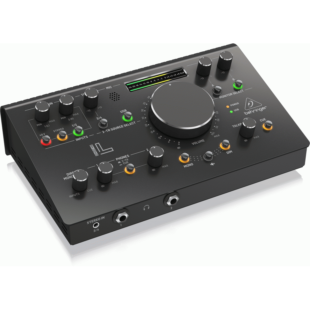 Behringer STUDIOL High-End Studio Control and Communication Center with Midas Preamps, 192 kHz 2x2 USB Audio Interface and VCA Stereo Tracking