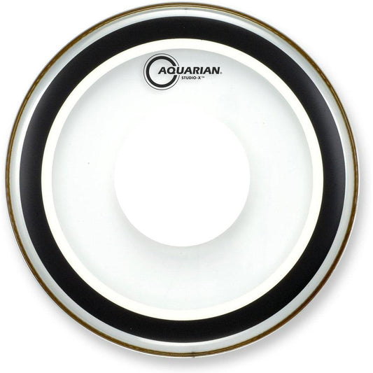 Aquarian Studio-X – Batter Bass Drumhead – Clear (with Power Dot) – 26″ (SXPD26B)