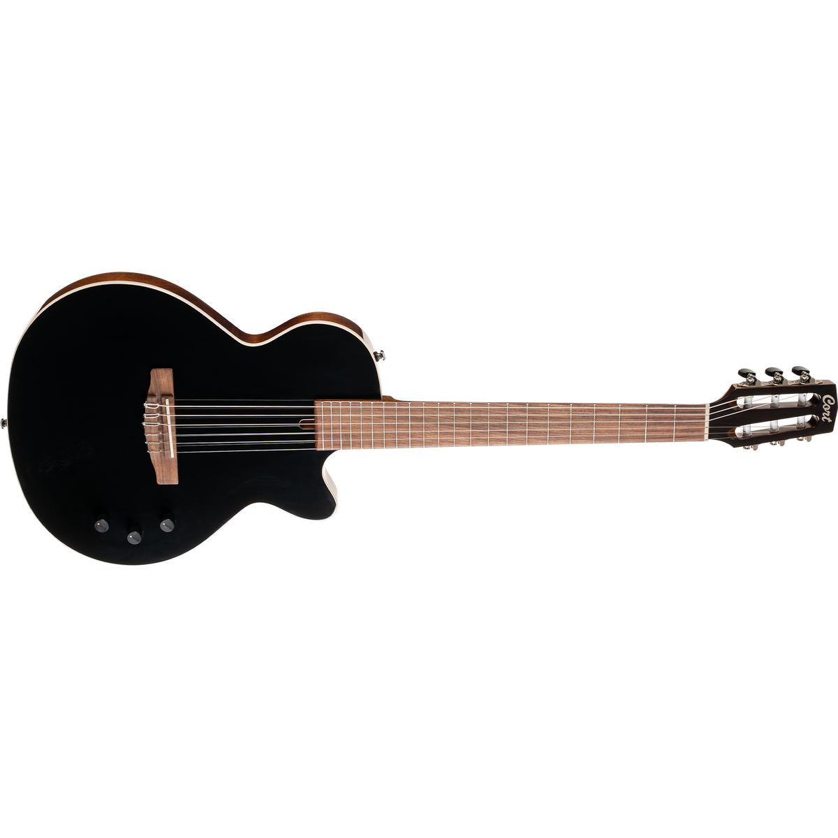 Cort Sunset Nylectric II Chambered Electro-Classical Guitar – Black