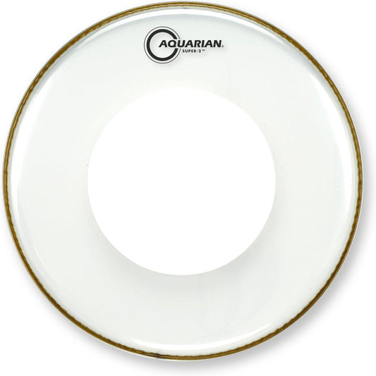 Aquarian Super-2 – Batter Drumhead – Clear (with Power Dot) – 18″ (PDS2-18)