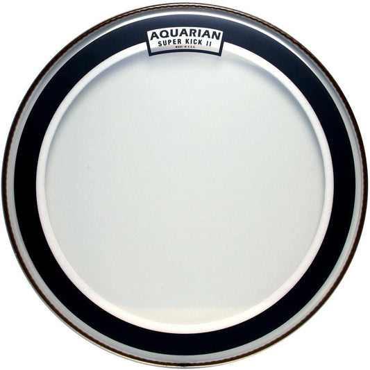 Aquarian Super Kick II – Batter Bass Drumhead – Clear – 26″ (SKII26)