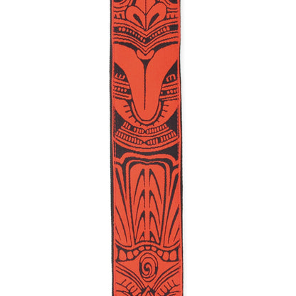 D'Addario Woven Guitar Strap, Tiki Mask, Red