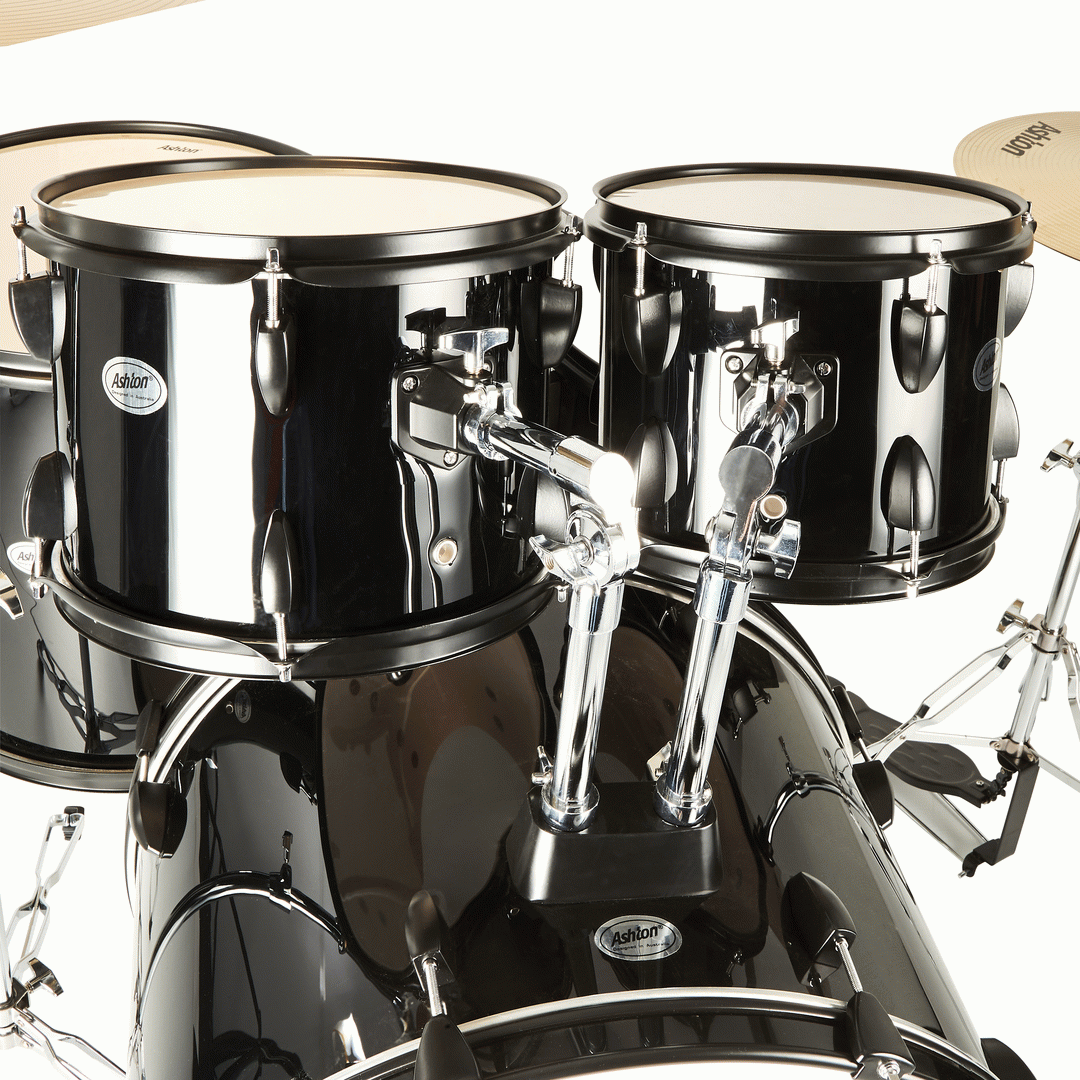 Ashton TDR520BK Drumkit Black in Black