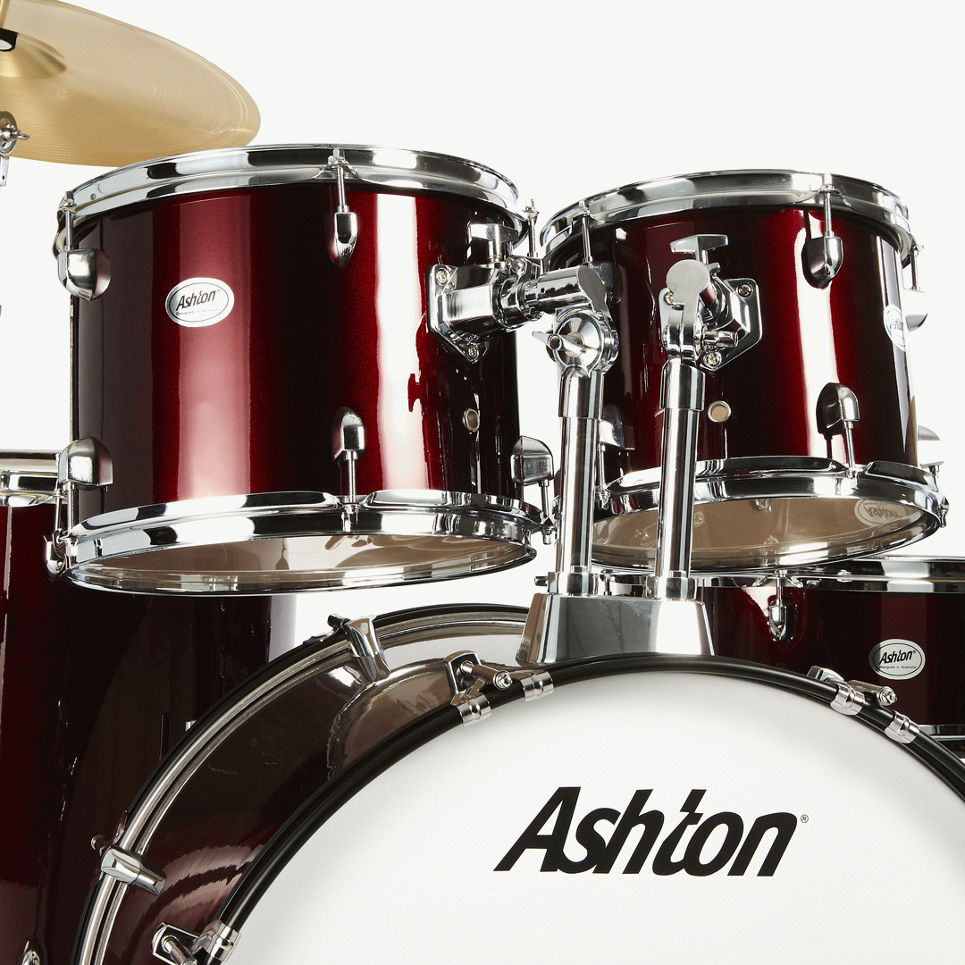 Ashton TDR522WR Rock Drumkit in Wine Red