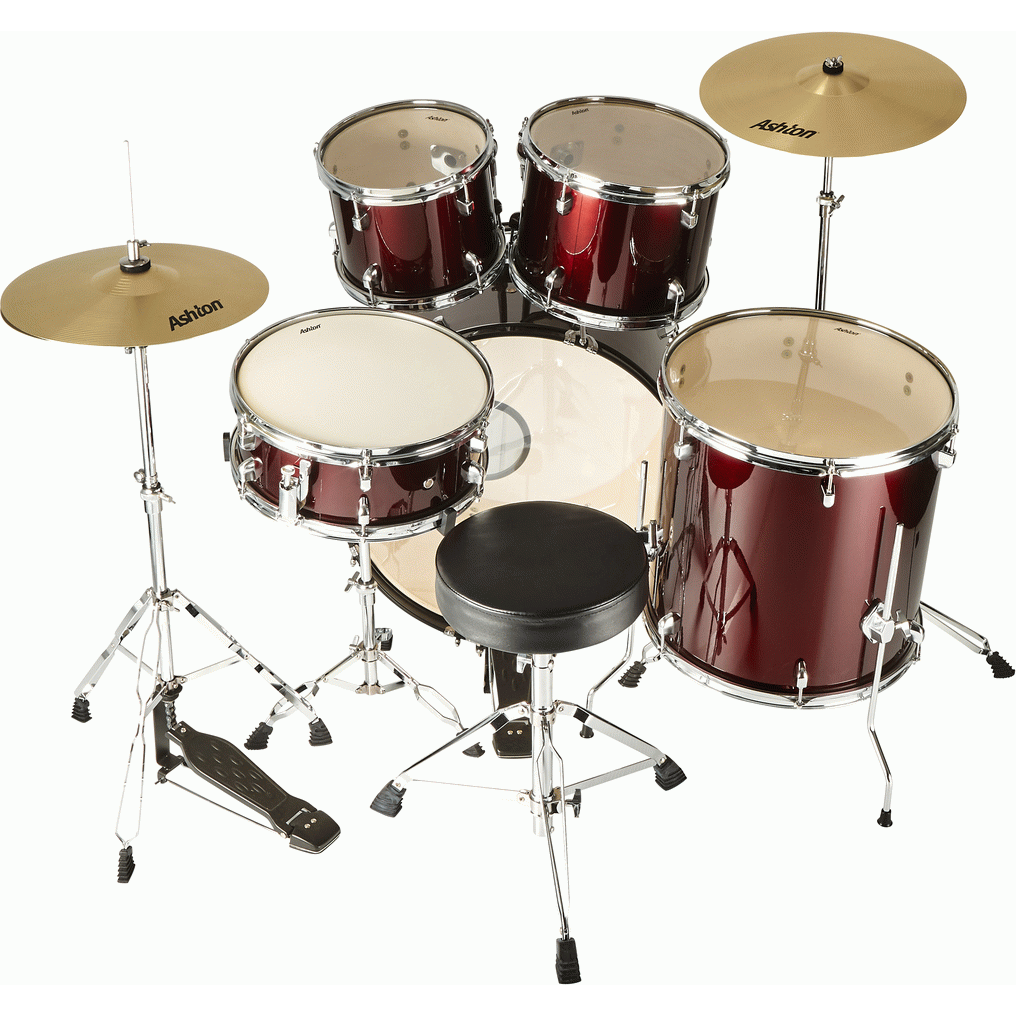 Ashton TDR522WR Rock Drumkit in Wine Red