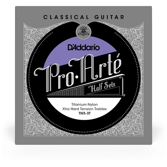 D'Addario Pro-Arte Titanium Nylon Classical Guitar Strings Half Set – Extra Hard Tension