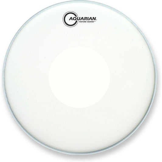 Aquarian Texture Coated Snare – Batter Drumhead – White (with Power Dot) – 13″ (TCPD13)