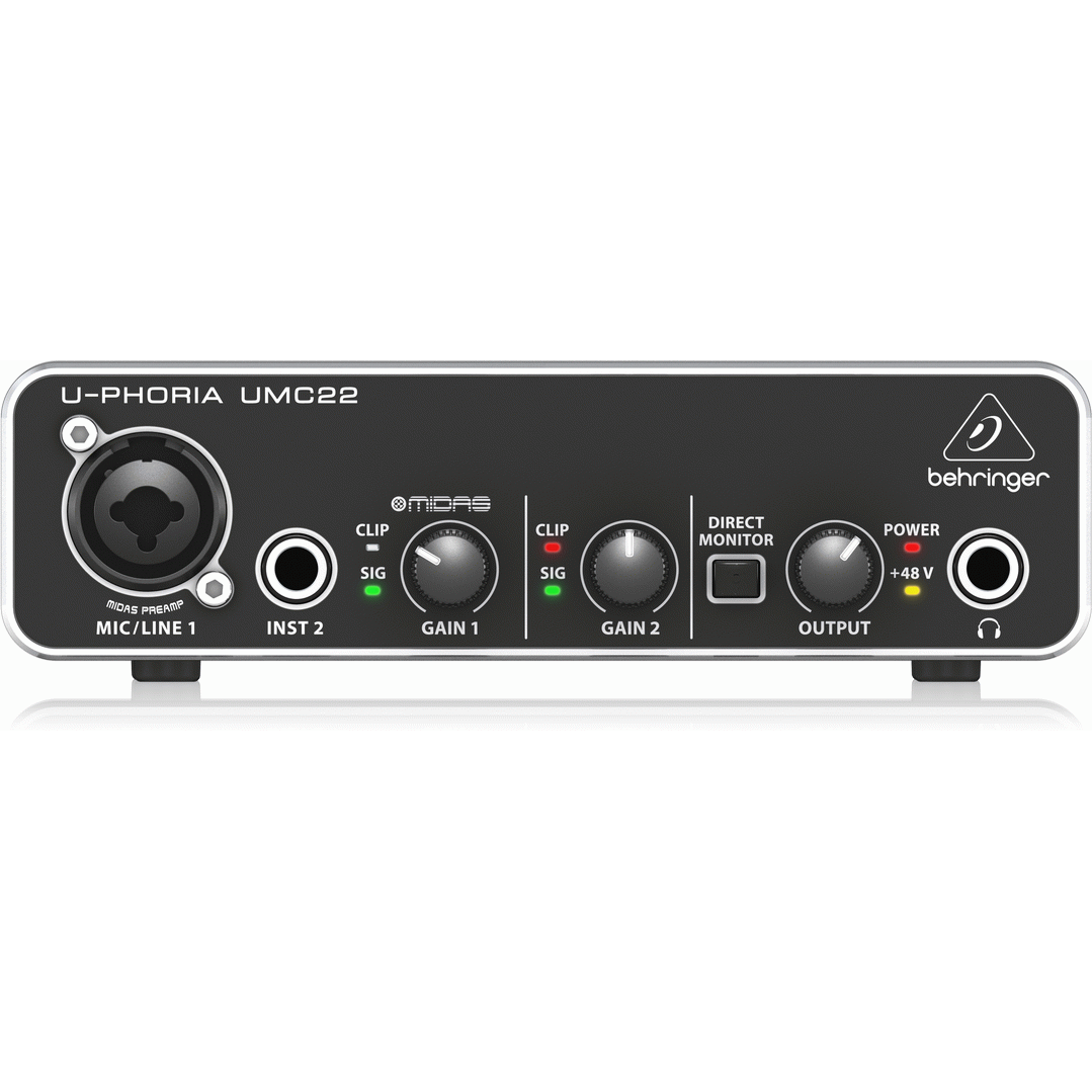 Behringer U-PHORIA UMC22 2 × 2 USB Audio Interface