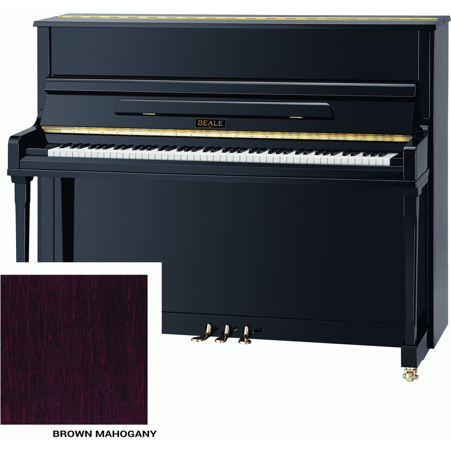 Beale UP121S Upright Piano – Brown Mahogany