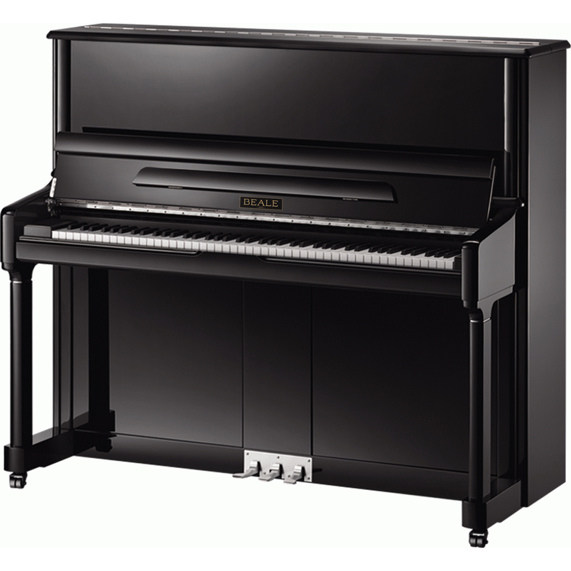 Beale UP131YH Upright Piano – Ebony With Chrome Hardware
