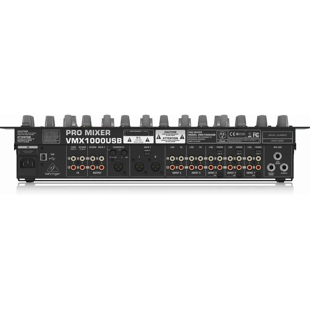 Behringer VMX1000USB Pro DJ Mixer