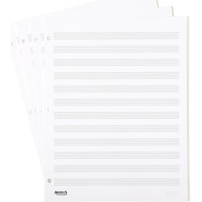 Archives Looseleaf Xerographic Manuscript Paper, 12 Stave, 50 Pages