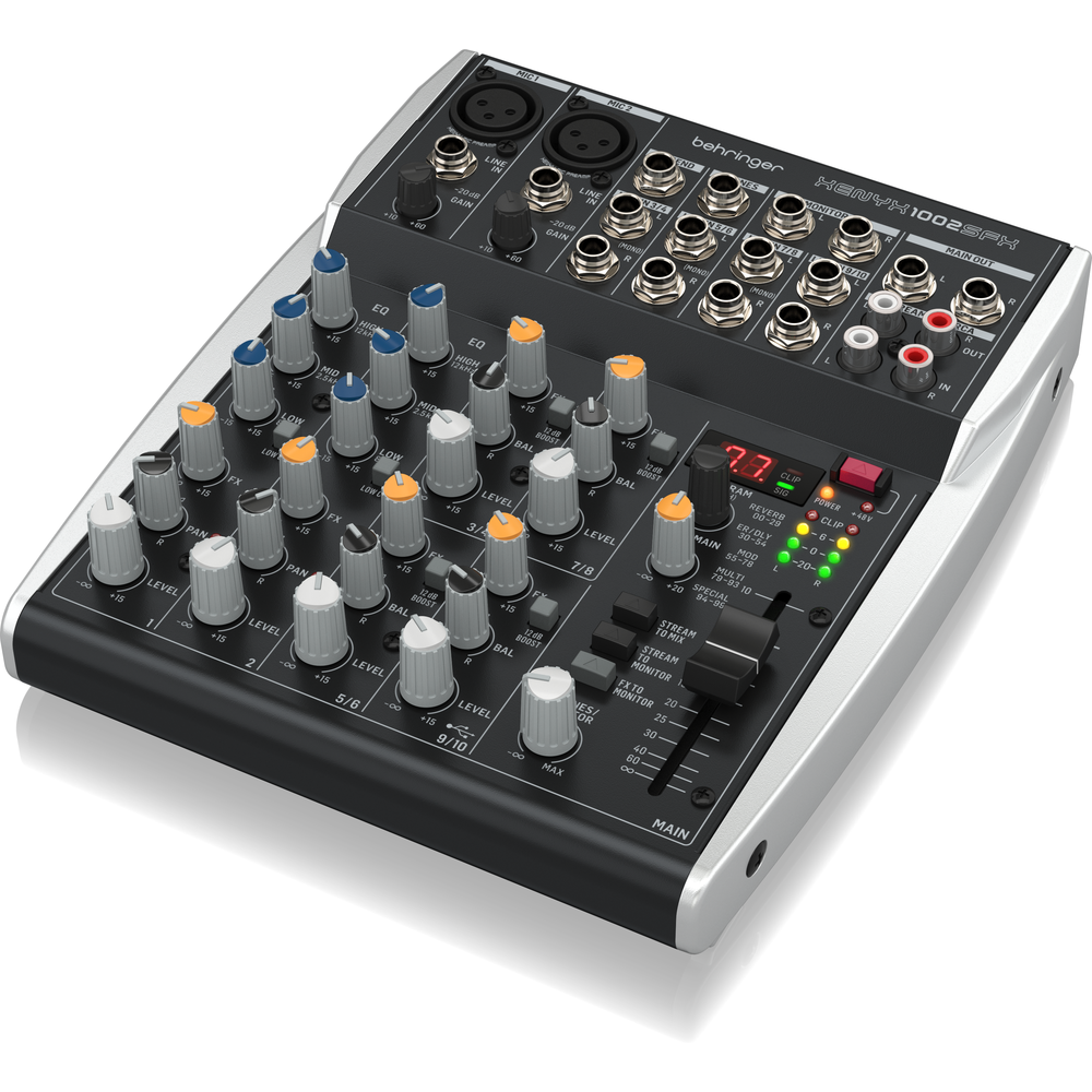 Behringer XENYX 1002SFX 10Ch Mixer W/USB & FX