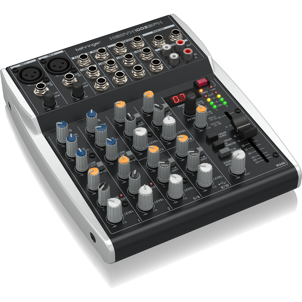 Behringer XENYX 1002SFX 10Ch Mixer W/USB & FX