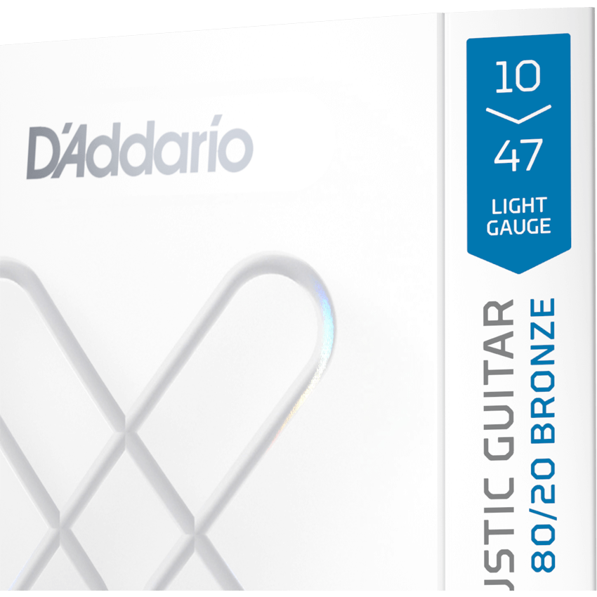 D'Addario XS 80/20 Bronze Coated Acoustic Guitar Strings – 12 String – Light – 10-47