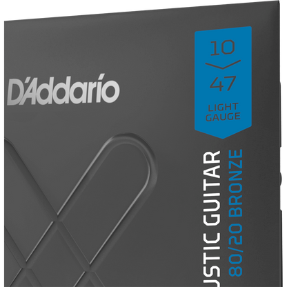 D'Addario XT 80/20 Bronze Acoustic Guitar Strings – 12 String – Light – 10-47