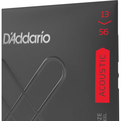 D'Addario XTABR1356 XT 80/20 Bronze Acoustic Guitar Strings, Medium, 13-56